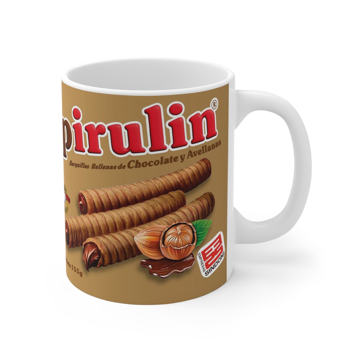 Delightful Pirulin Mug | Chocolate Hazelnut Cup, Gifts for Foodies, Coffee Lovers, Snack Enthusiasts, Cute Kitchen Decor, Taza Venezuela