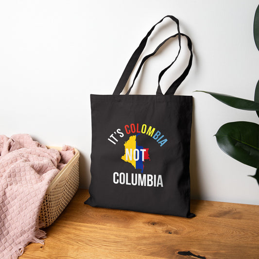 Colombia Pride Tote Bag - Eco-Friendly Canvas, Reusable Grocery Bag, Travel Tote, Gift for Colombians, Language Awareness