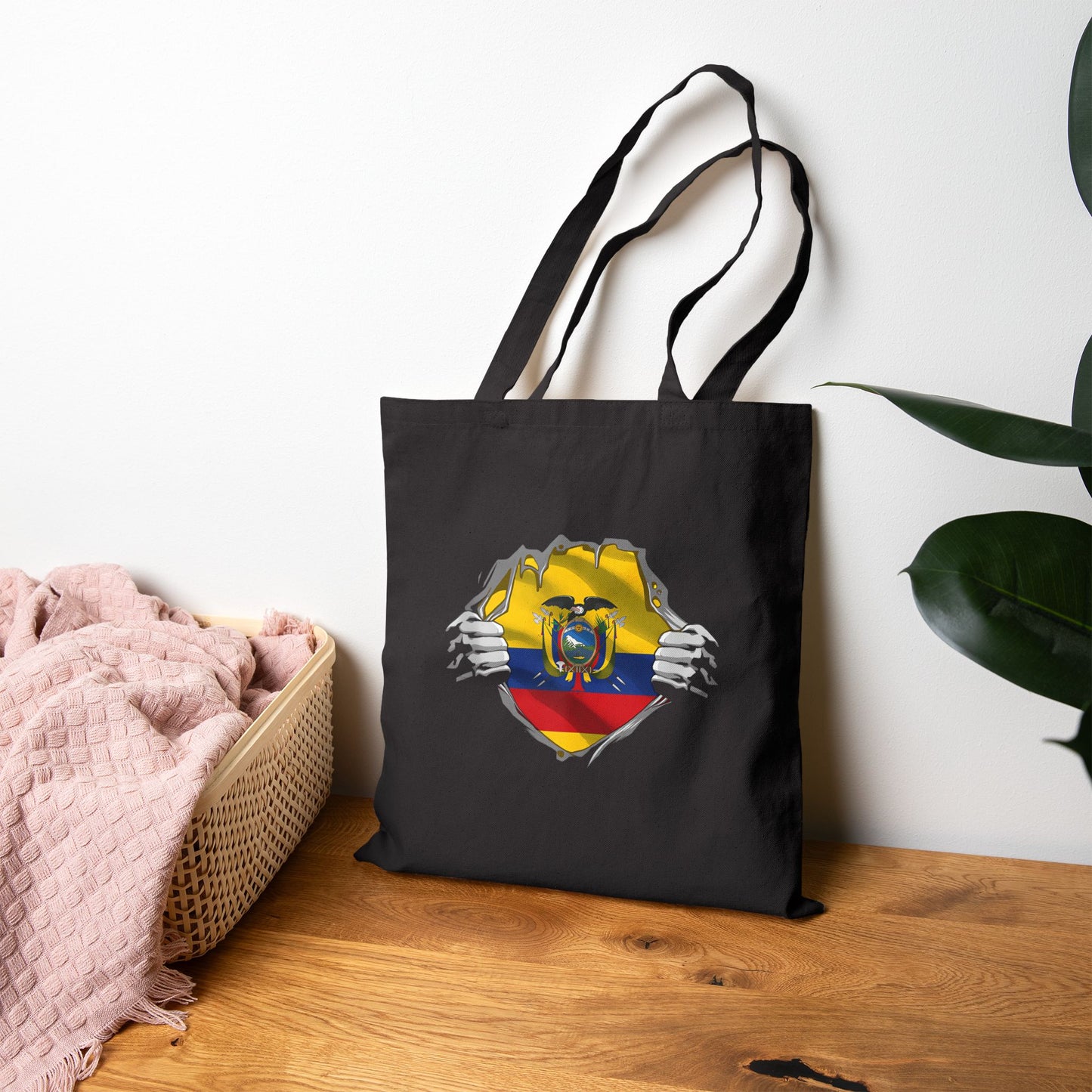 Ecuador Pride Cotton Canvas Tote Bag | Eco-Friendly Shopping Bag, Reusable Tote, Gifts for Travelers, Festival Bag, Pride Merchandise