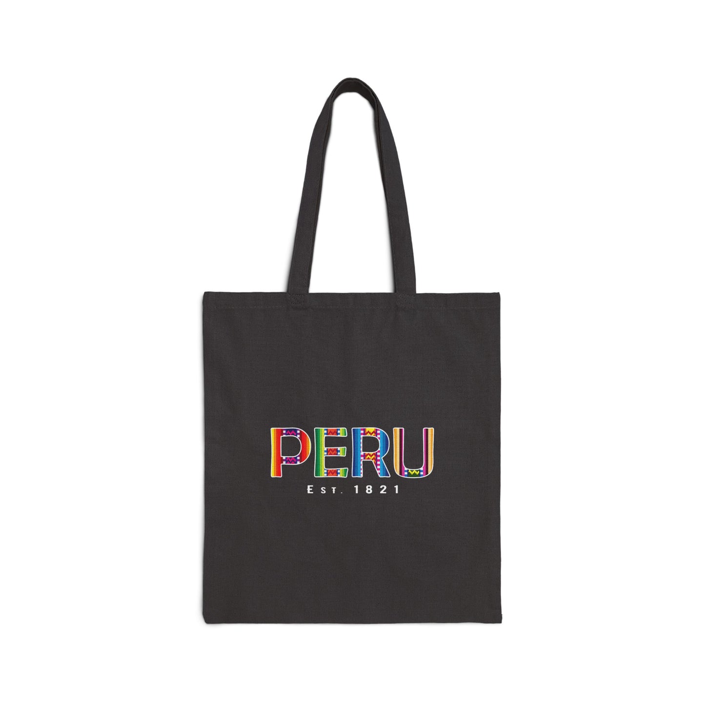 Colorful Peru Cotton Canvas Tote Bag, Eco-Friendly Grocery Bag, Travel Accessories, Beach Tote, Gift for Travelers, Everyday Use, Bolso Peruano