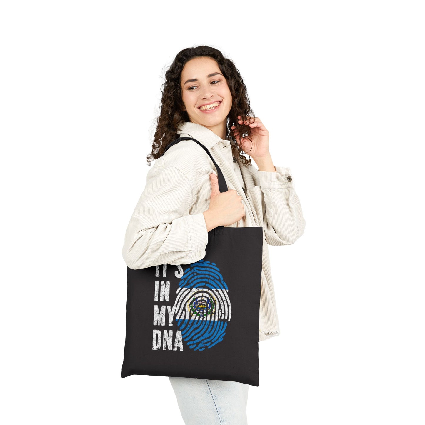 Personalized Cotton Canvas Tote Bag, Eco-Friendly Grocery Bag, Unique Gift for Travel, Stylish Market Tote, It's In My DNA Design