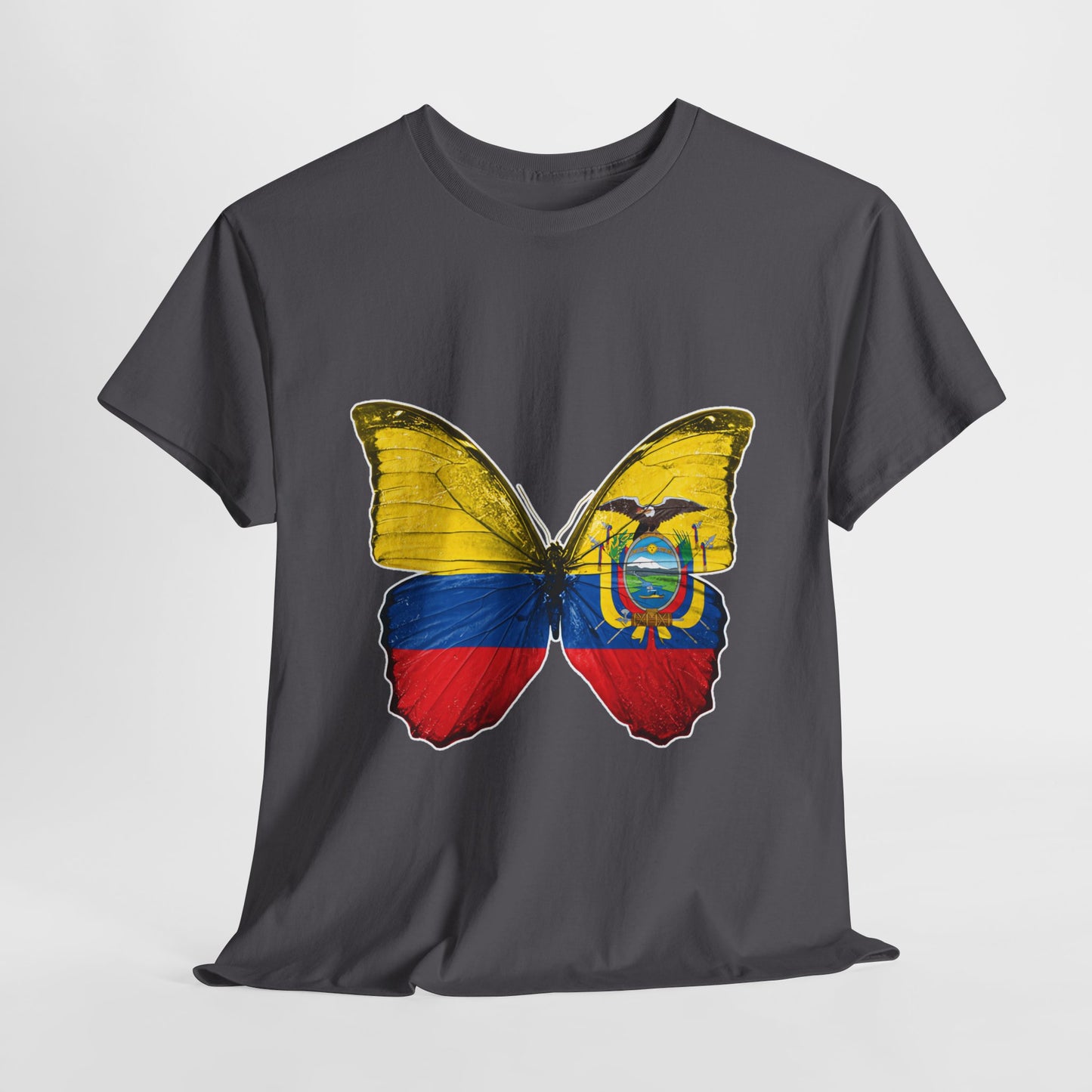 Ecuador Butterfly Tee, Unisex Cotton Shirt, Eco-Friendly Gift, Travel Souvenir, Nature Lover Apparel, Festival Wear, Spring Fashion