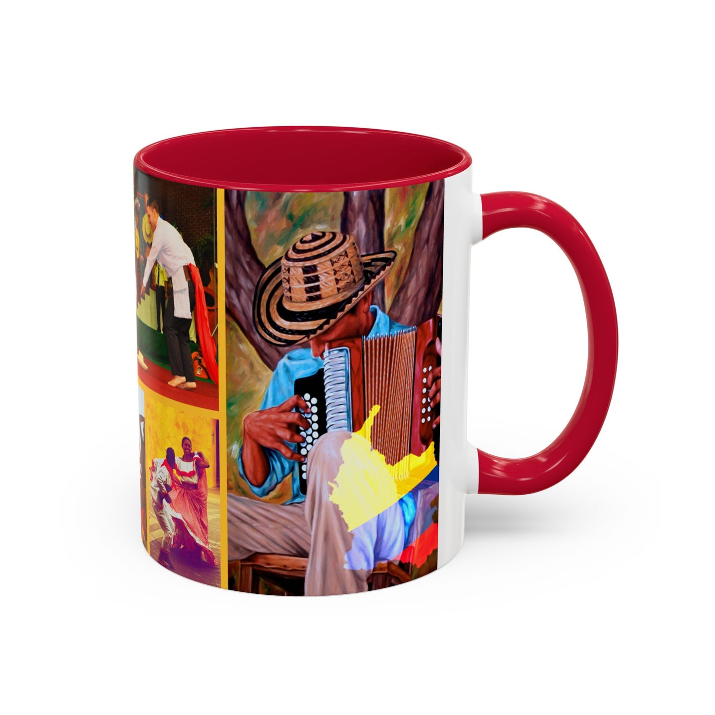 Colorful Colombian Art Mugs, Coffee Cup, Unique Gift, Vibrant Design, Home Decor, Cultural Celebrations