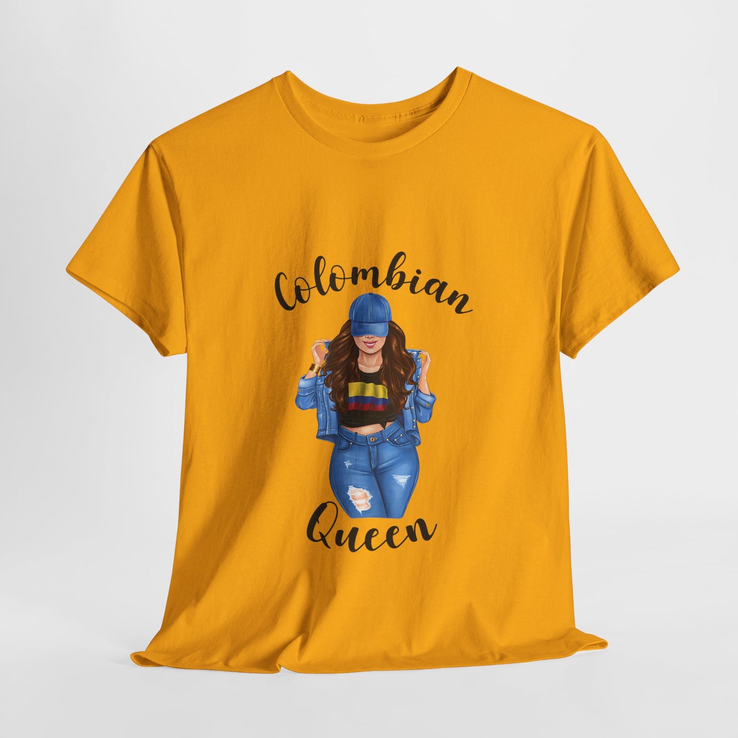 Colombian Girl Design Tee, Camiseta Colombian Girl, T-shirt Colombian, Moda Colombiana