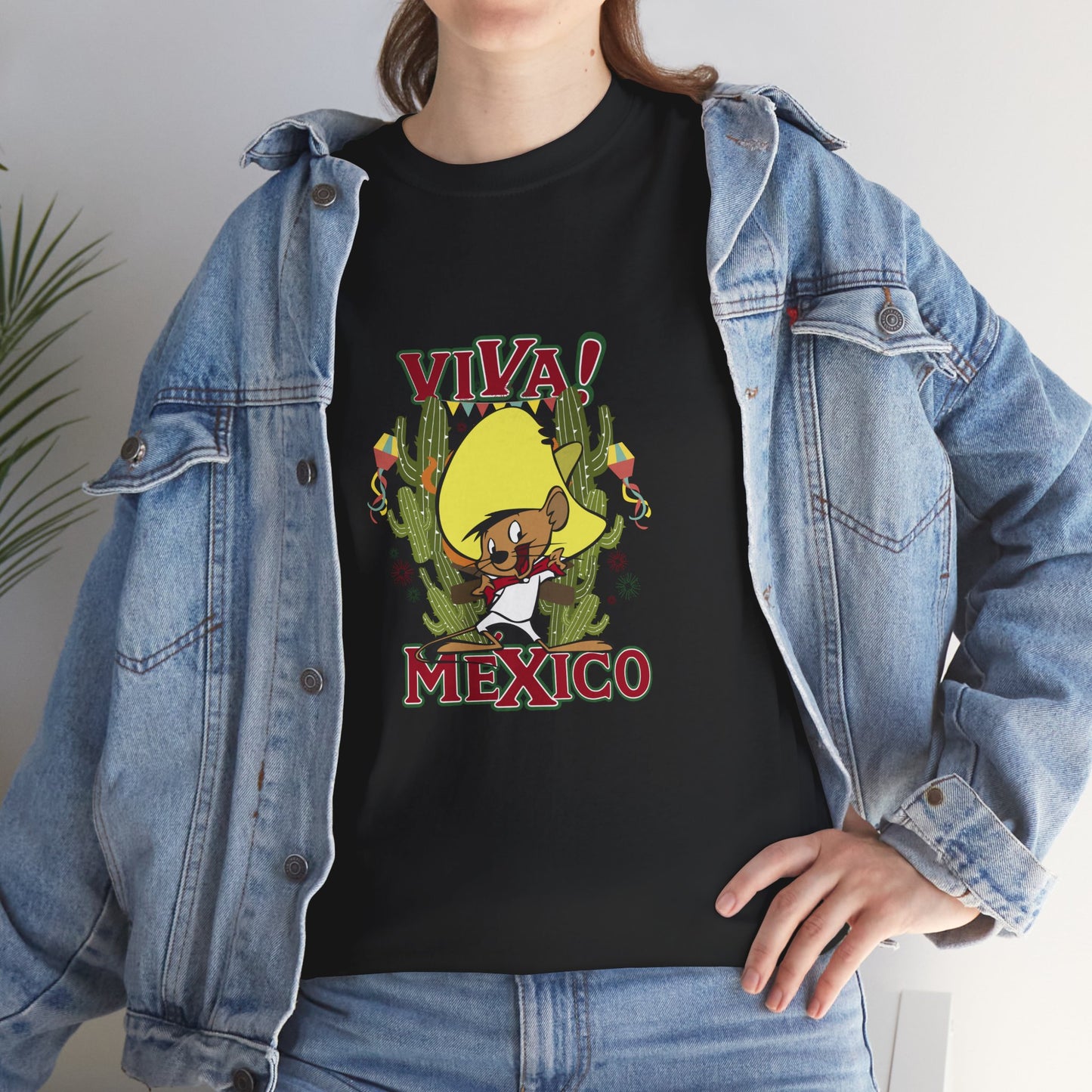 Viva Mexico Tee, Unisex Cotton Shirt, Festival Wear, Gift for Travel Lovers, Summer Party Top, Cactus Graphic Tee