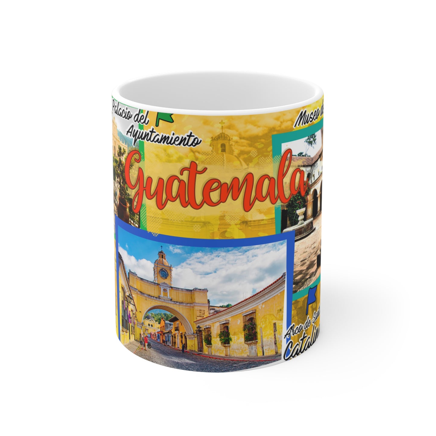 Guatemala Travel Mug, Vintage Travel Coffee Cup, Souvenir Mug, Gift for Travelers, Unique Coffee Lover's Gift, Taza Guatemala