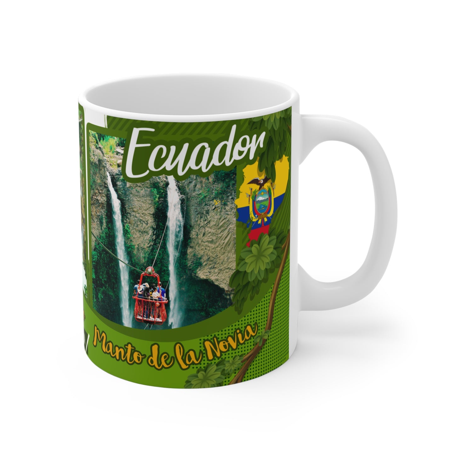 Travel Memories Mug, Scenic Coffee Cup, Nature Lover Gift, Adventure-themed Drinkware, Unique Souvenir for Travelers, Taza Ecuador