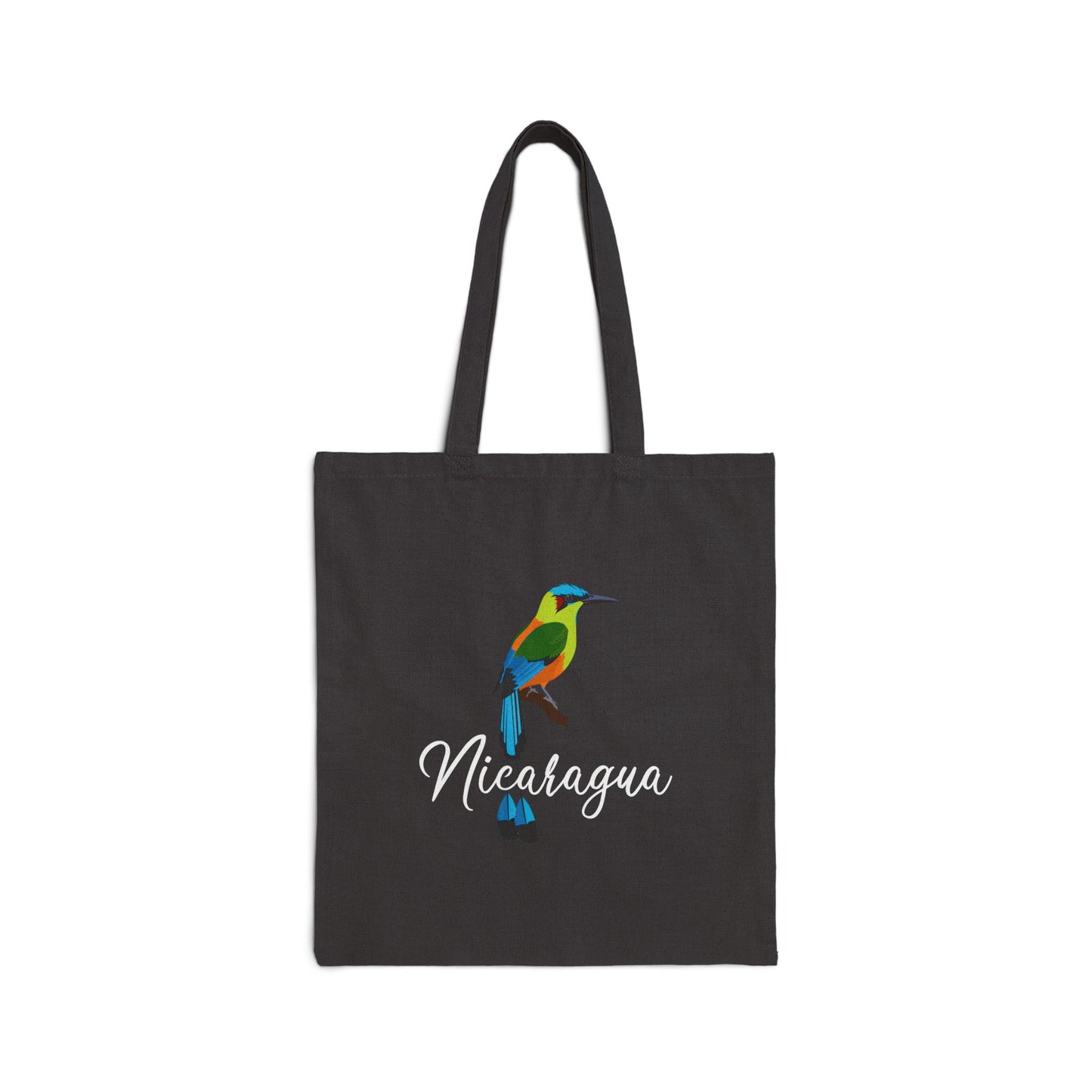 Nicaragua Bird Cotton Canvas Tote Bag, Eco-Friendly Shopping Bag, Reusable Grocery Tote, Beach Bag, Travel Pouch, Bolso Nicaragua