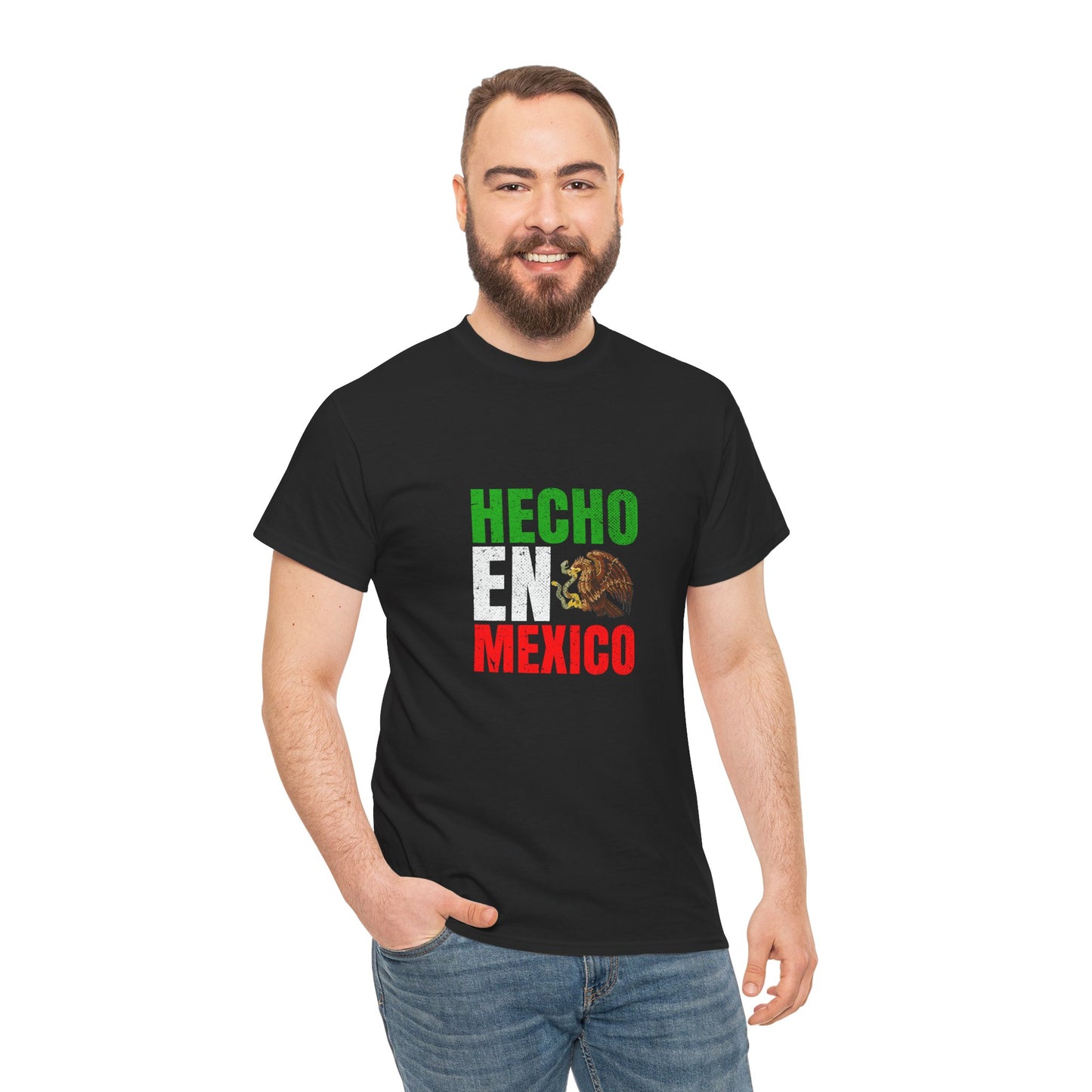Hecho en Mexico Unisex Heavy Cotton Tee, Casual Tee, Comfortable Shirt, Gift for Him/Her, Mexican Pride Apparel
