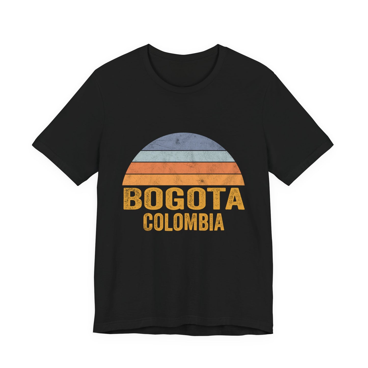 Colombia Bogotá Vintage Sunset Tee - Unisex Jersey Short Sleeve Shirt, Travel Shirt, Adventure Wear, Gift for Travelers, Vacation Tee