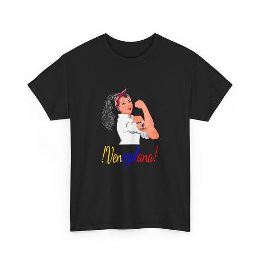 Empowering Unisex Tee with '¡Venezolana!' Design, Inspirational Gift, Motivational Apparel, Perfect for Celebrations or Everyday Wear