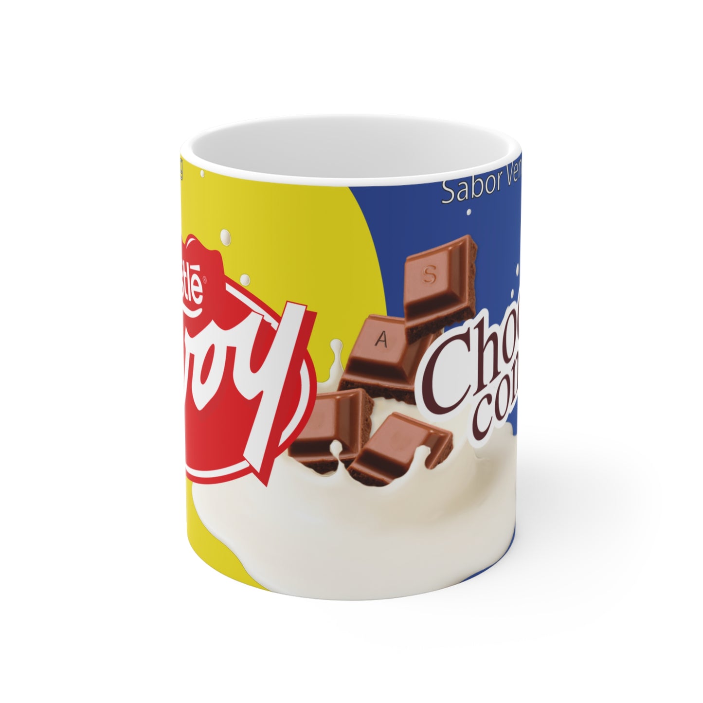 Colorful Chocolate Mug, Fun Gift Mug, Cozy Coffee Mug, Retro Design Mug, Nestlé Inspired Mug, Taza Venezolana