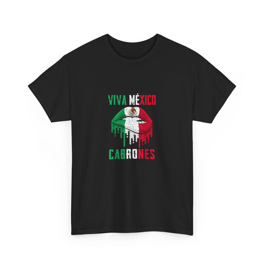 Viva México Cabrones Tee, Unisex Heavy Cotton Shirt, Mexican Pride T-Shirt, Casual Top, Gift for Celebrations
