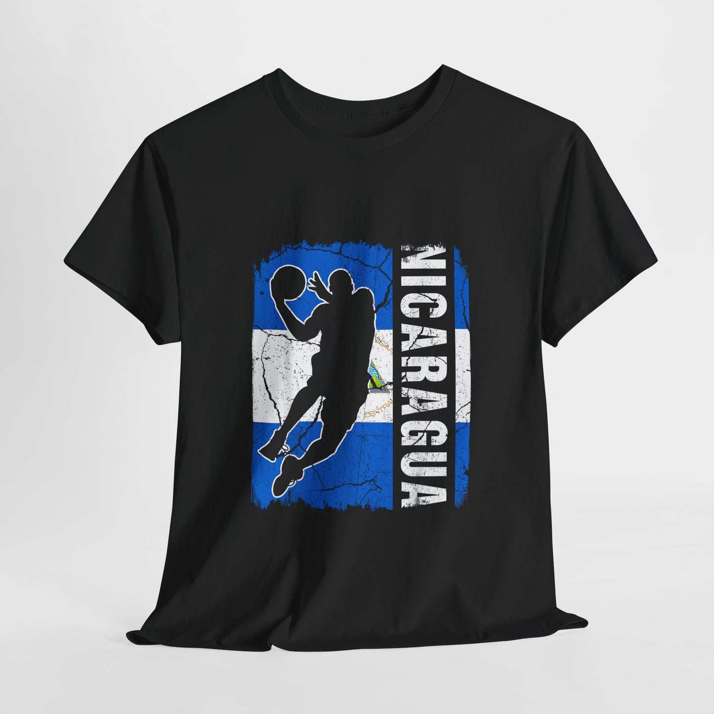 Basketball Lover's Unisex Heavy Cotton Tee, Sports Shirt, Gift for Him/Her, Casual Wear, Comfortable Tee, All Season Apparel, Nicaragua