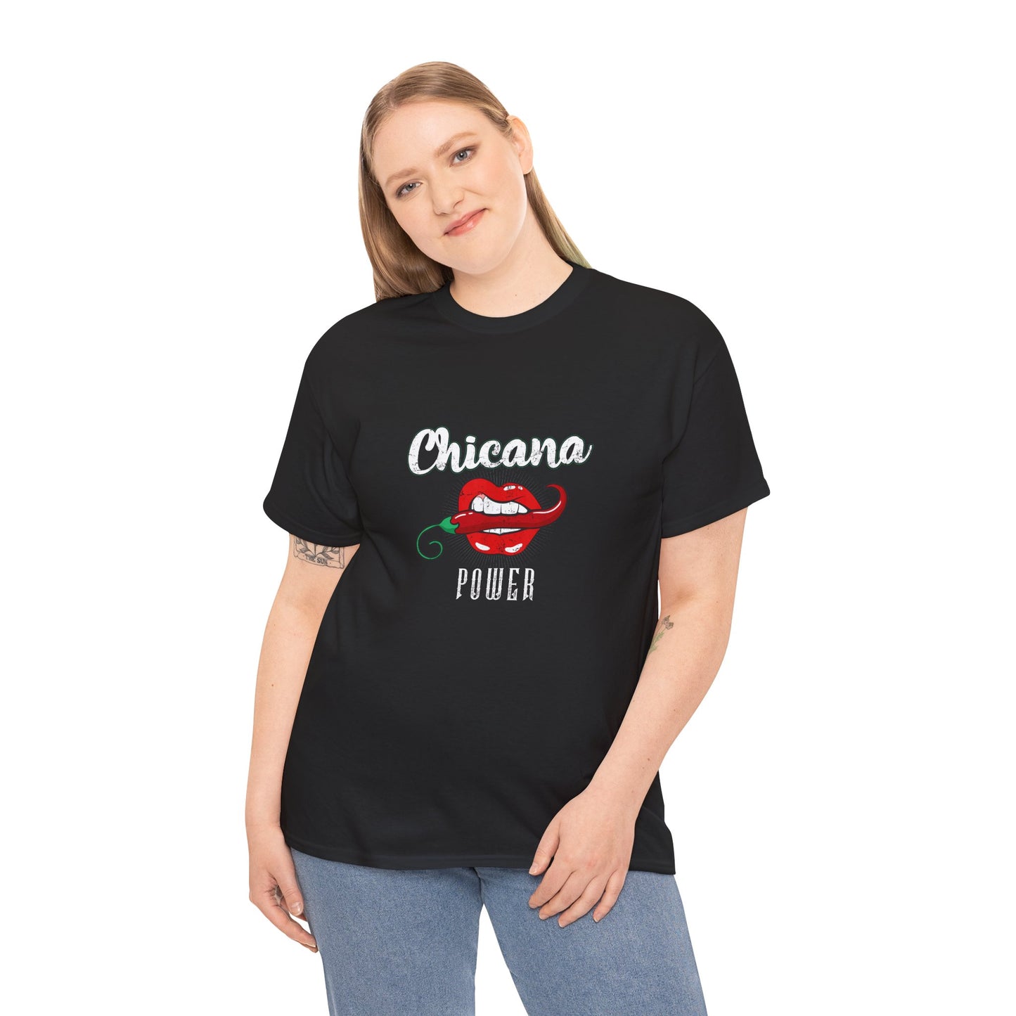 Chicana Power Tee, Unisex Heavy Cotton Tee, Empowerment Shirt, Latina Pride Apparel, Statement T-Shirt, Cultural Pride Wear