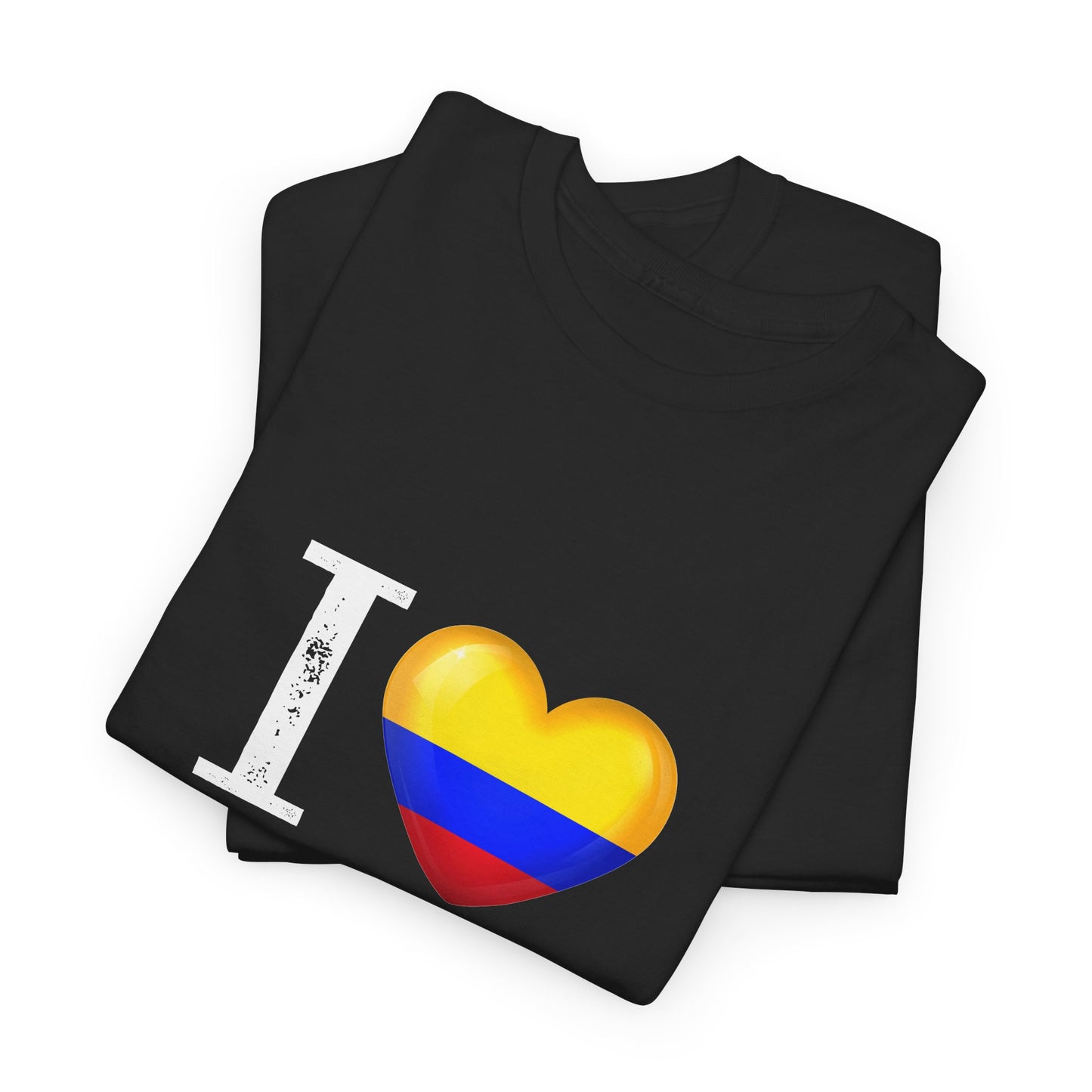 I Love Colombia Unisex Heavy Cotton Tee, Comfortable T-Shirt for Colombians, Perfect Gift for Colombian Pride, Travel Souvenir, Casual Wear