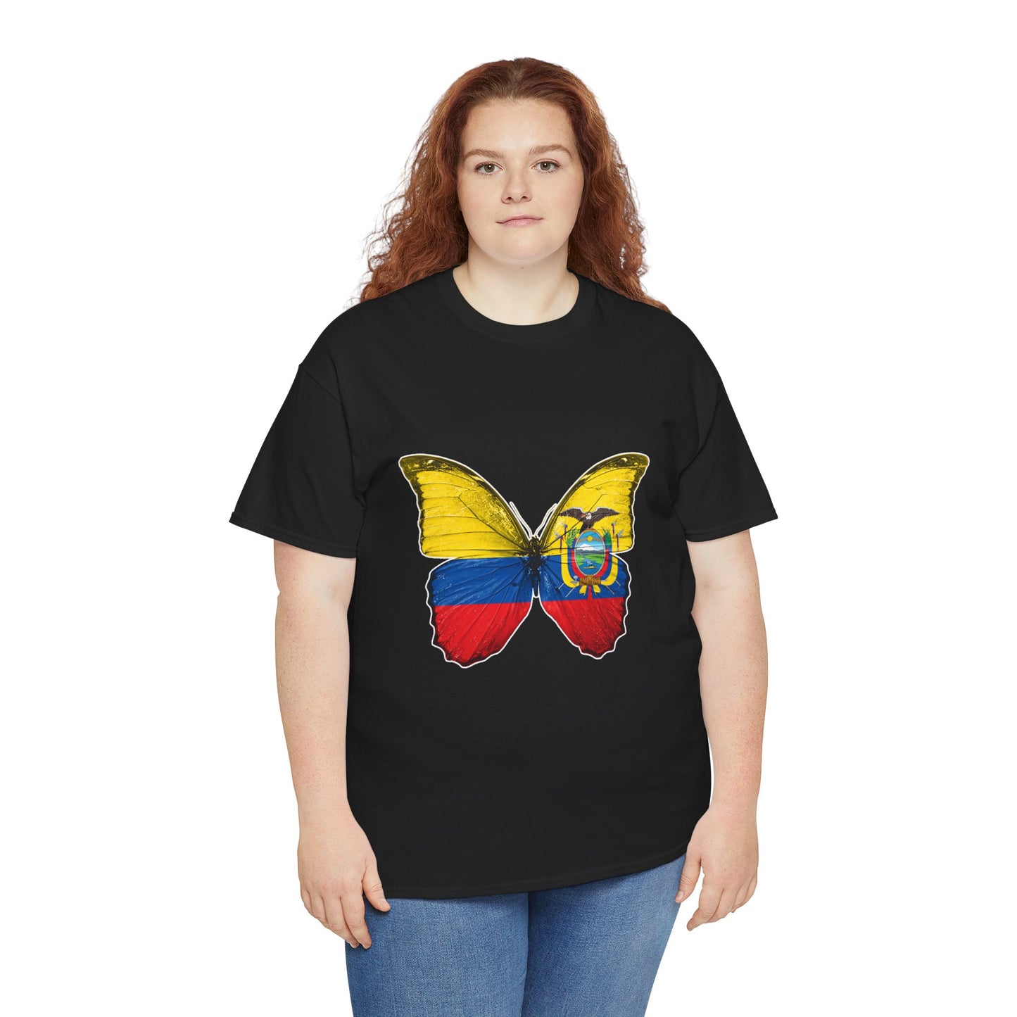 Ecuador Butterfly Tee, Unisex Cotton Shirt, Eco-Friendly Gift, Travel Souvenir, Nature Lover Apparel, Festival Wear, Spring Fashion