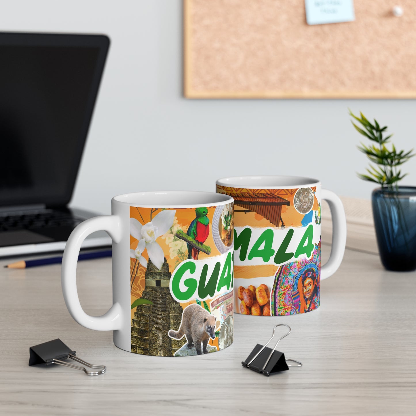 Vibrant Guatemalan Travel Mug | Perfect Gift for Travelers, Coffee Lovers, Souvenir Mug, Guatemala Theme, Colorful Drinkware, Taza Guatemala