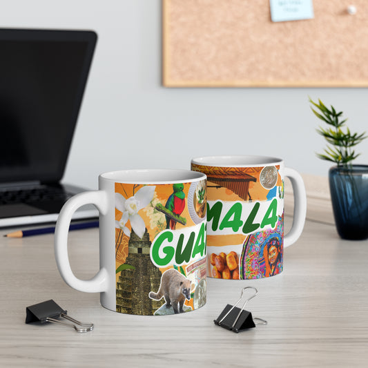 Vibrant Guatemalan Travel Mug | Perfect Gift for Travelers, Coffee Lovers, Souvenir Mug, Guatemala Theme, Colorful Drinkware, Taza Guatemala