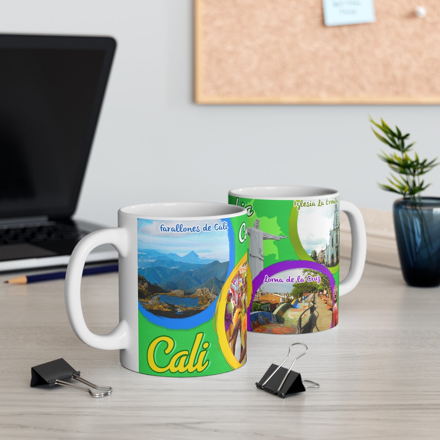 Colombian Culture Mug, 11oz Travel Mug, Souvenir Coffee Cup, Cali Festive Mug, Colorful Colombia Gift, Vibrant Décor, Cali Colombia