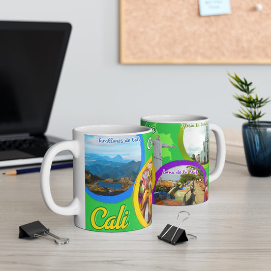 Colombian Culture Mug, 11oz Travel Mug, Souvenir Coffee Cup, Cali Festive Mug, Colorful Colombia Gift, Vibrant Décor, Cali Colombia