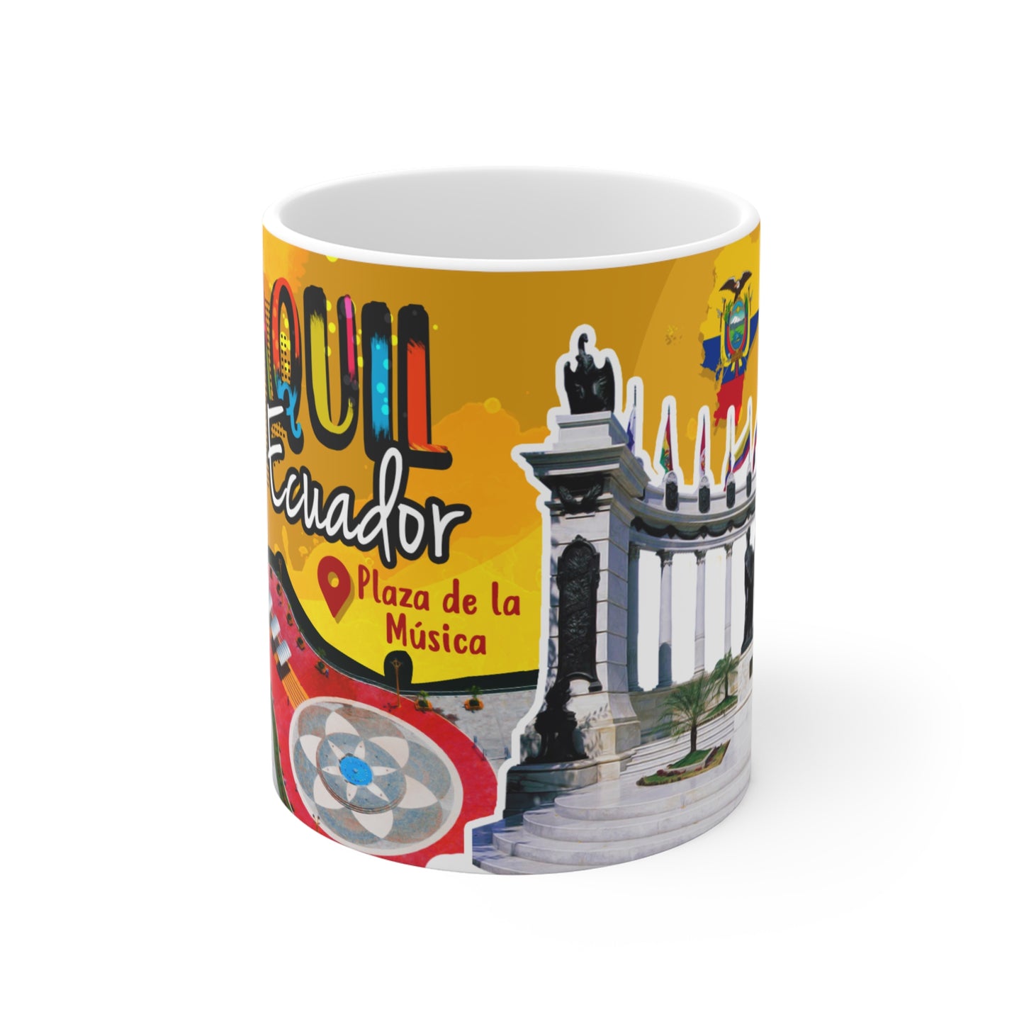 Ecuadorian Cityscape Mug, Travel Gift, Coffee Lover's Cup, Souvenir Drinkware, Geographical Artwork, Taza Ecuador