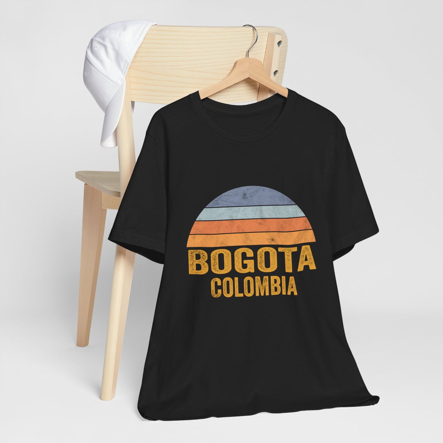 Colombia Bogotá Vintage Sunset Tee - Unisex Jersey Short Sleeve Shirt, Travel Shirt, Adventure Wear, Gift for Travelers, Vacation Tee