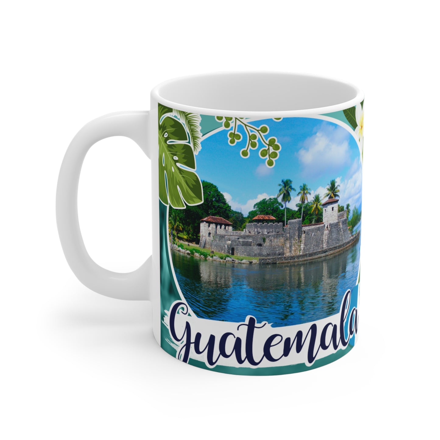Guatemala-Themed 11oz Mug, Tropical Coffee Cup, Souvenir Drinkware, Travel Gift, Nature Lover's Present, Taza Guatemala