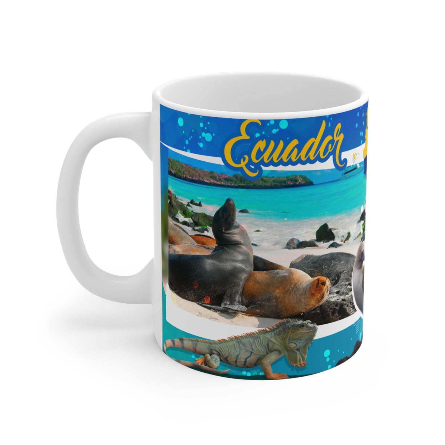Ecuador Coastline Mug - Tropical Vibe, Perfect for Gifts, Travelers, Beach Lovers, Unique Souvenir, Cozy Coffee Moments, Taza Ecuador