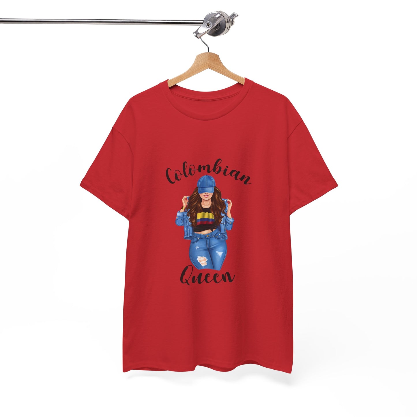 Colombian Girl Design Tee, Camiseta Colombian Girl, T-shirt Colombian, Moda Colombiana