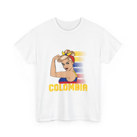 Colombian Girl Design Tee, Camiseta Colombian Girl, T-shirt Colombian, Moda Colombiana