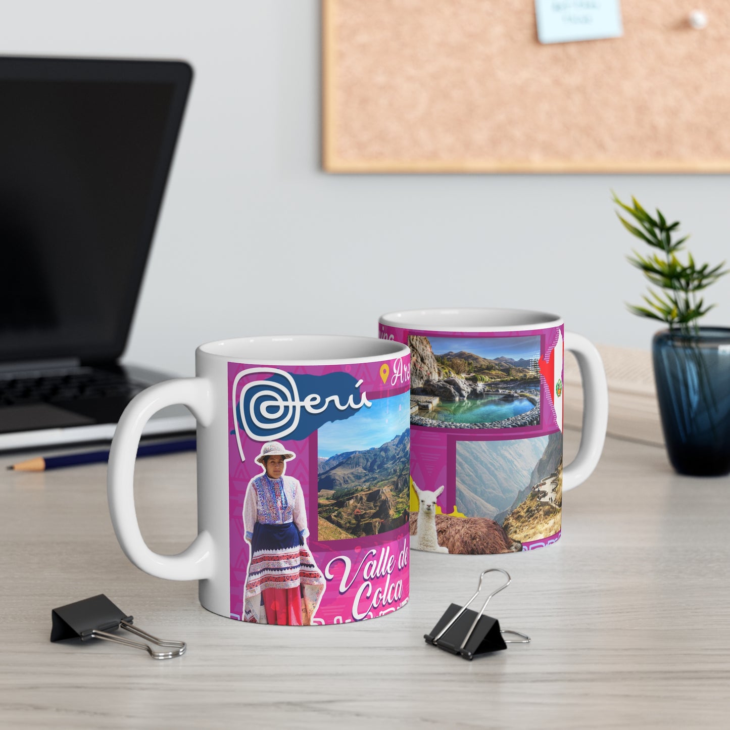 Arequipa Peru Travel Mug, 11oz Coffee Cup, Souvenir Gift, Adventure Lovers, Unique Design, Fiesta Celebration Drinkware, Taza Perú