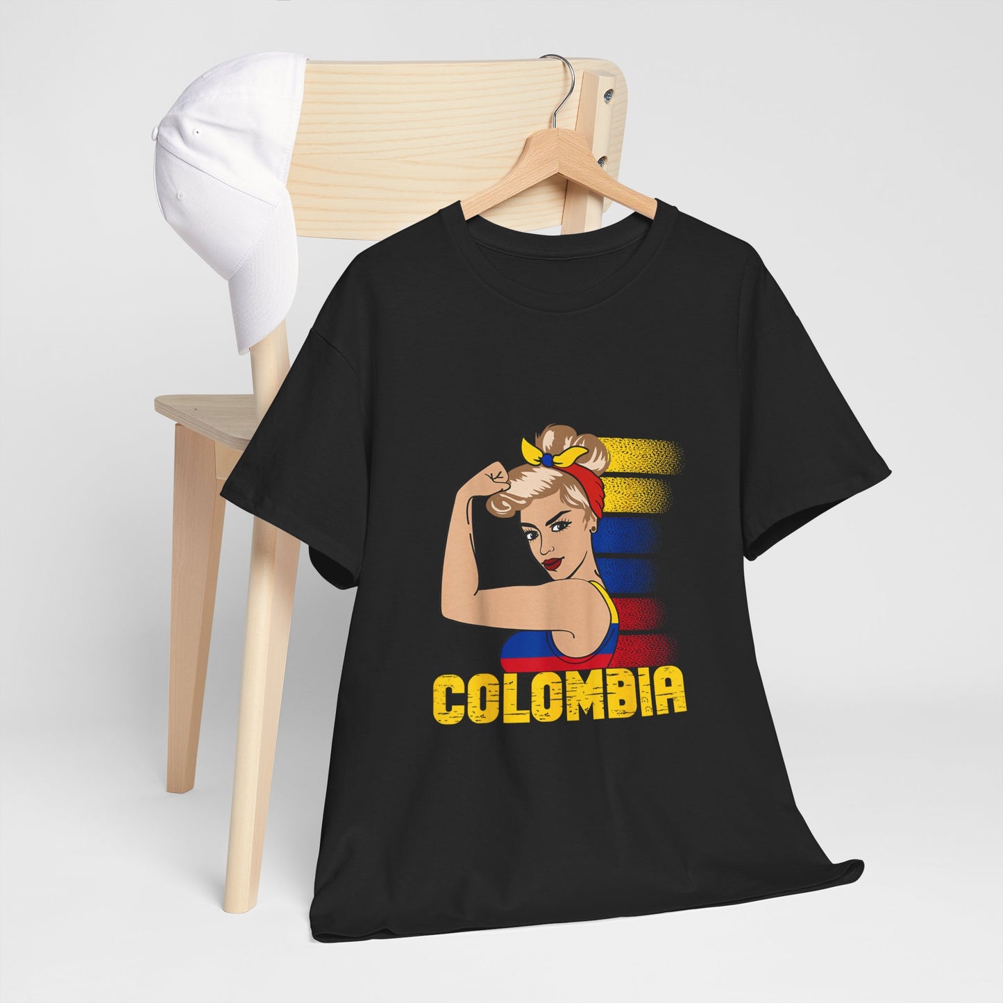 Colombian Girl Design Tee, Camiseta Colombian Girl, T-shirt Colombian, Moda Colombiana