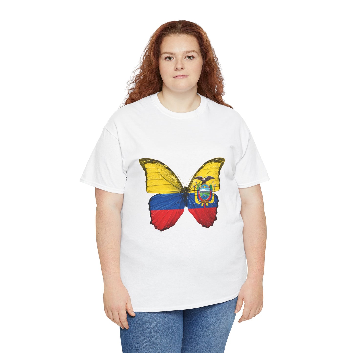 Ecuador Butterfly Tee, Unisex Cotton Shirt, Eco-Friendly Gift, Travel Souvenir, Nature Lover Apparel, Festival Wear, Spring Fashion