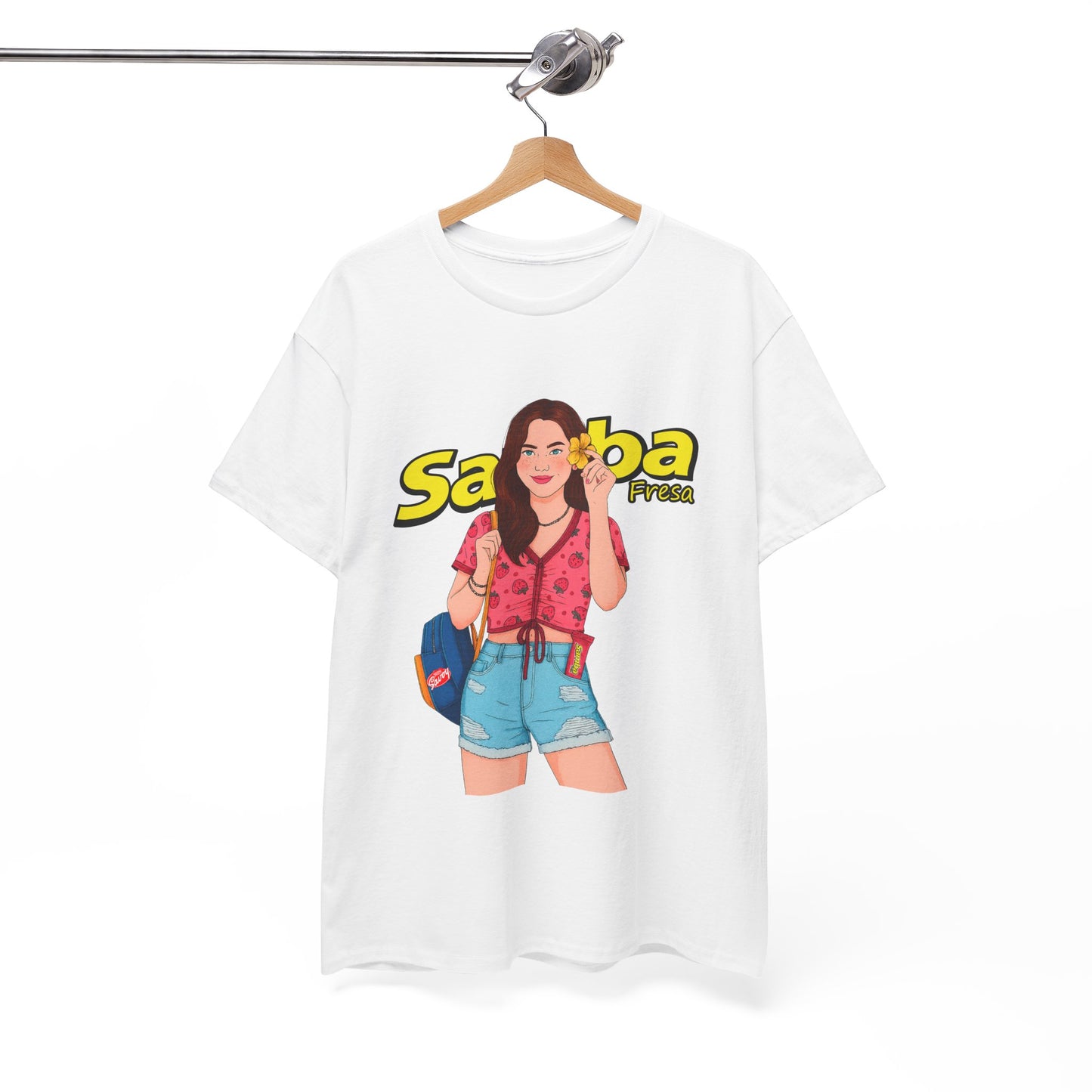 Samba Vibes Unisex Cotton Tee, Casual Summer Shirt, Beachwear, Gift for Music Lovers, Festival Fashion, Camiseta Venezuela