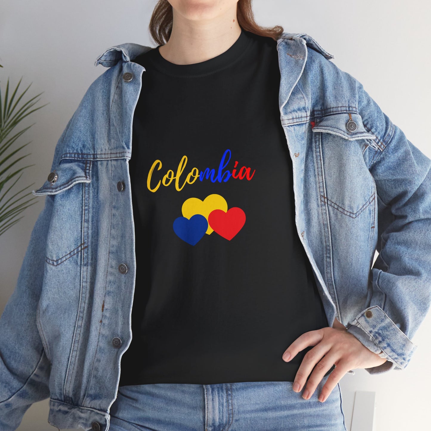 Colombia Love Heart Unisex Tee, Casual Tee, Travel Shirt, Gift for Colombians, Pride Apparel, Summer Fashion