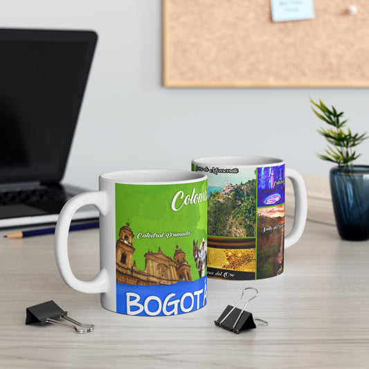 Colombian Heritage Mug, 11oz Travel Mug, Gift for Coffee Lovers, Bogotá Souvenir Mug, Unique Decor for Home, Colombian Coffee