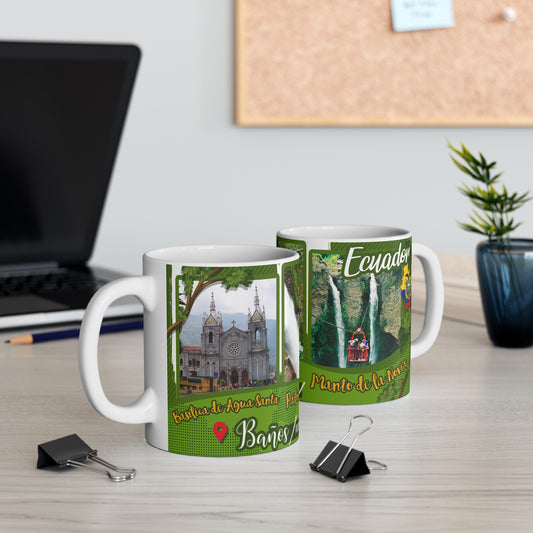 Travel Memories Mug, Scenic Coffee Cup, Nature Lover Gift, Adventure-themed Drinkware, Unique Souvenir for Travelers, Taza Ecuador