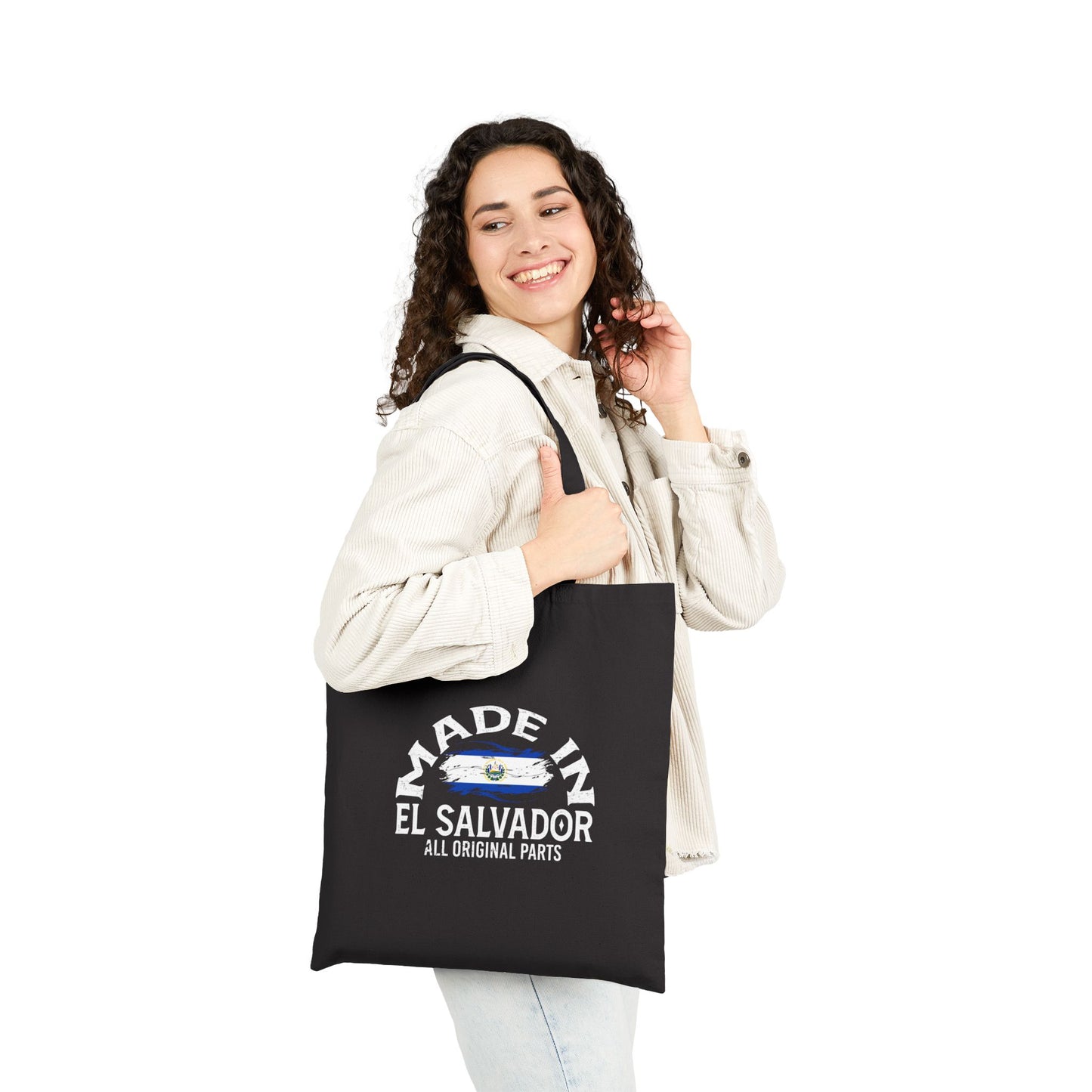 Made in El Salvador Cotton Canvas Tote Bag - Eco-Friendly Shopper, Gift for Travelers, Unique Souvenir, Everyday Tote