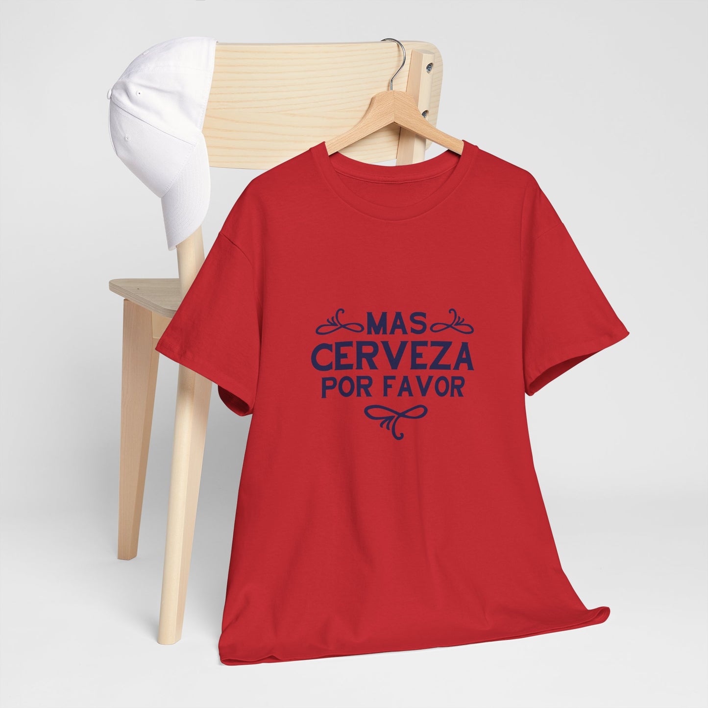 Funny Beer Lover Unisex Tee, Gift for Dad, Birthday Party Shirt, Casual Drinking Top, Humor T-Shirt, Mas Cerveza