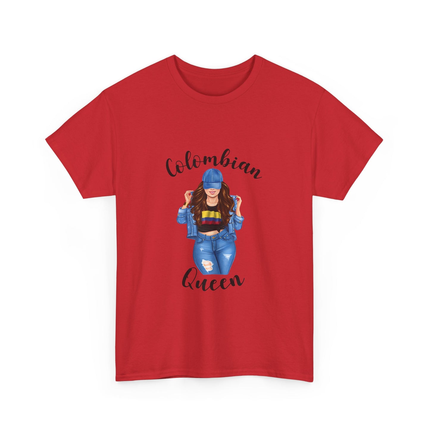 Colombian Girl Design Tee, Camiseta Colombian Girl, T-shirt Colombian, Moda Colombiana