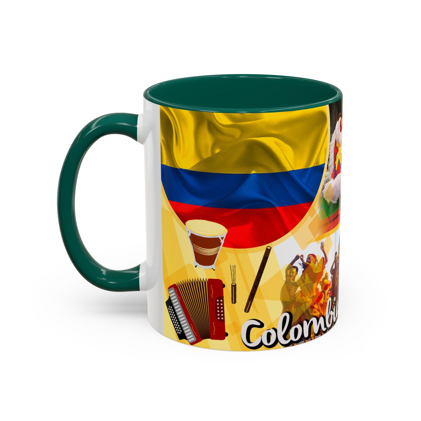 Colorful Colombian Art Mugs, Coffee Cup, Unique Gift, Vibrant Design, Home Decor, Cultural Celebrations