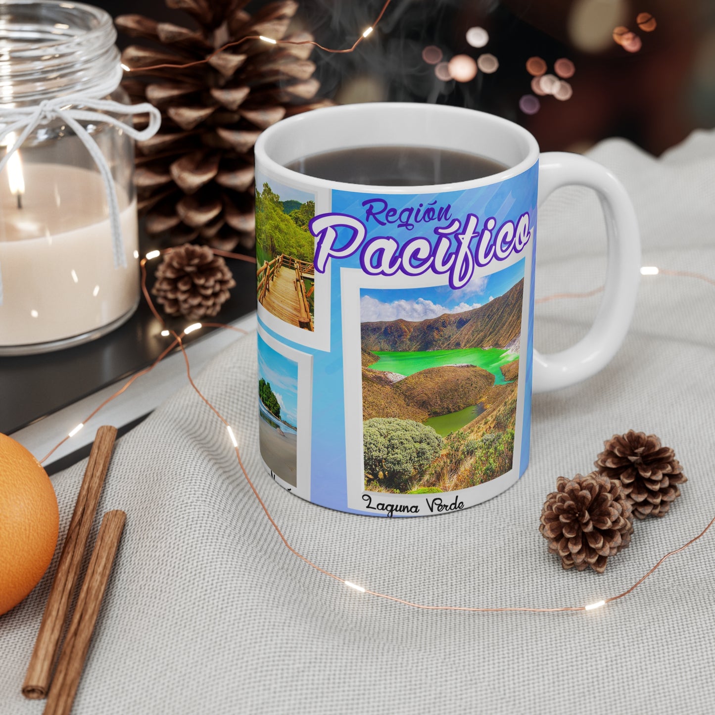Scenic Travel Mug - Perfect for Adventure Lovers, Travel Enthusiasts, Nature Lovers, Gifts for Friends, Vacation Memories, Pacifico Colombiano