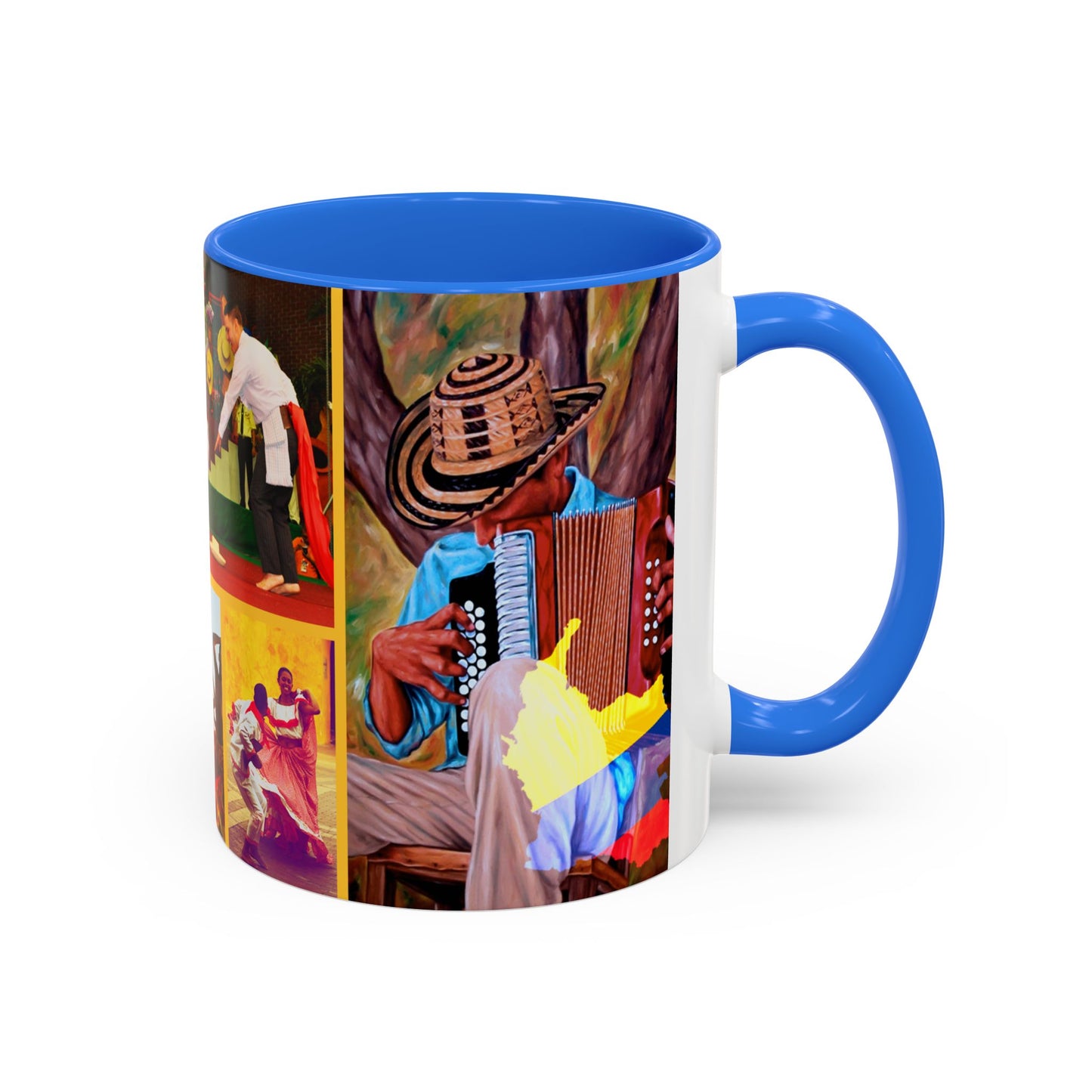Colorful Colombian Art Mugs, Coffee Cup, Unique Gift, Vibrant Design, Home Decor, Cultural Celebrations