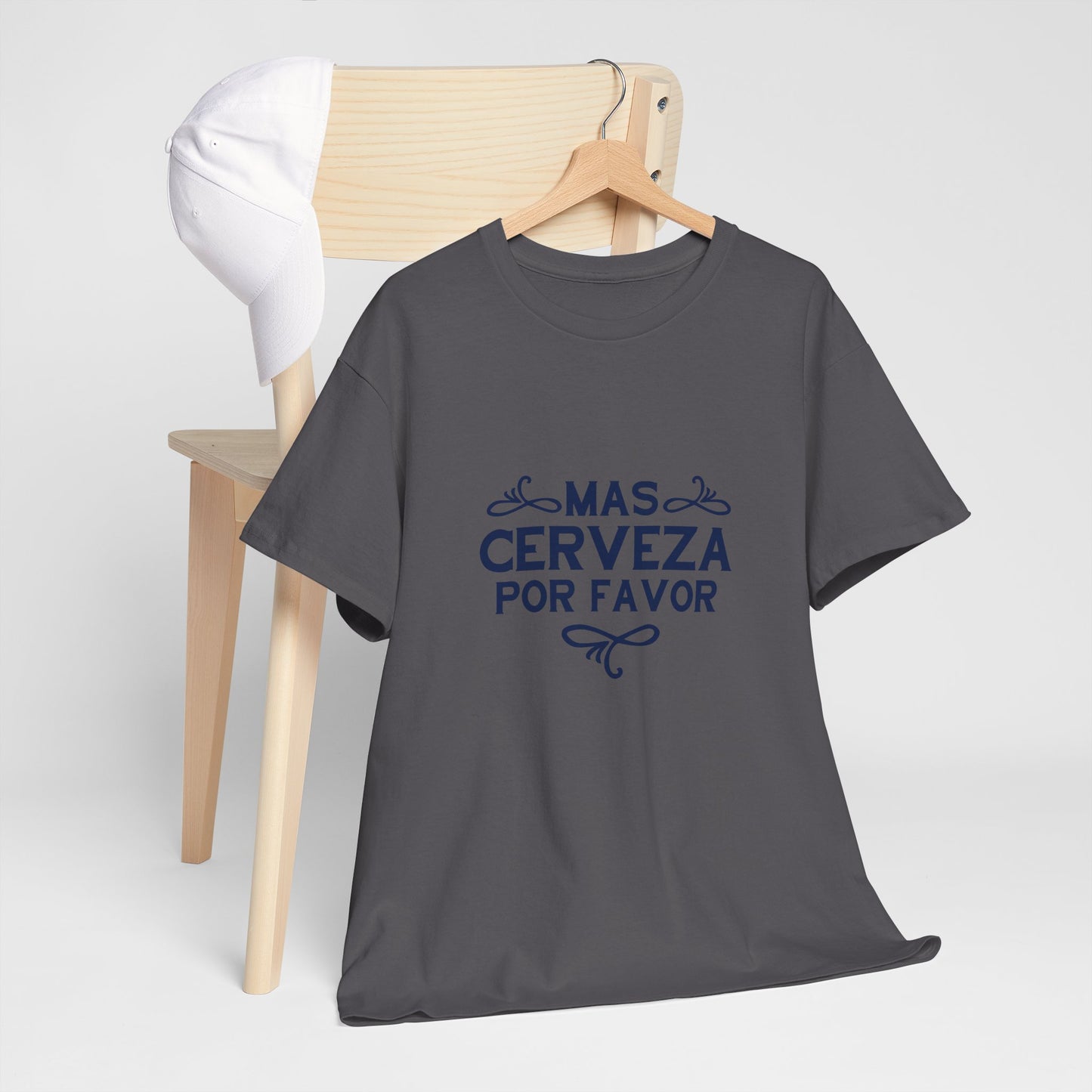 Funny Beer Lover Unisex Tee, Gift for Dad, Birthday Party Shirt, Casual Drinking Top, Humor T-Shirt, Mas Cerveza