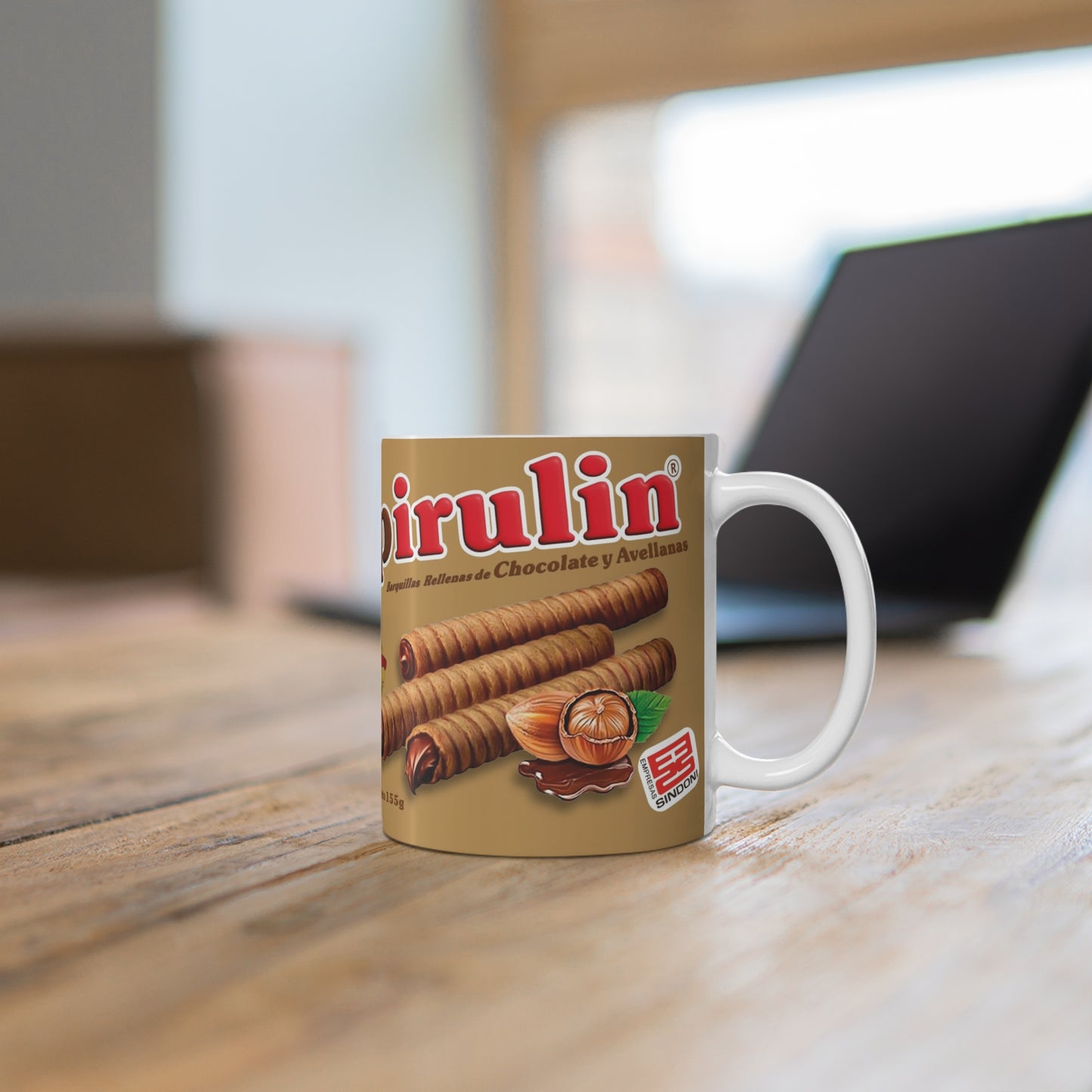 Delightful Pirulin Mug | Chocolate Hazelnut Cup, Gifts for Foodies, Coffee Lovers, Snack Enthusiasts, Cute Kitchen Decor, Taza Venezuela