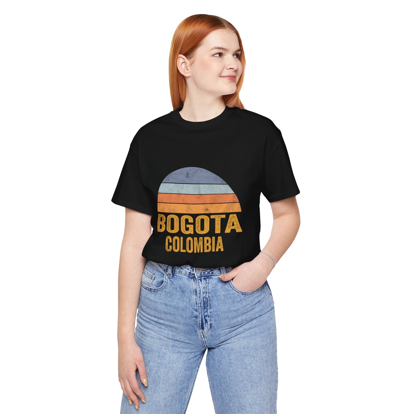 Colombia Bogotá Vintage Sunset Tee - Unisex Jersey Short Sleeve Shirt, Travel Shirt, Adventure Wear, Gift for Travelers, Vacation Tee
