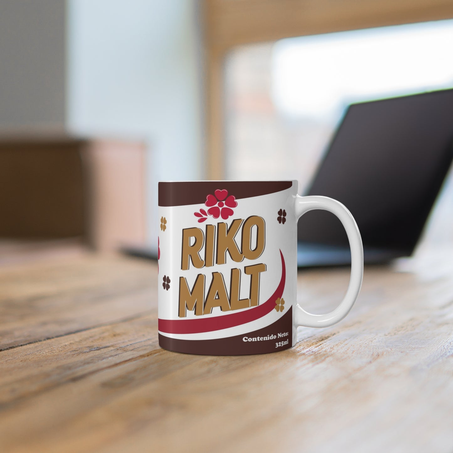 Riko Malt Mug | Heartwarming Gift for Coffee Lovers | Perfect for Valentine's Day, Birthdays, and Cozy Evenings | Cute Floral Design, Taza Venezuela