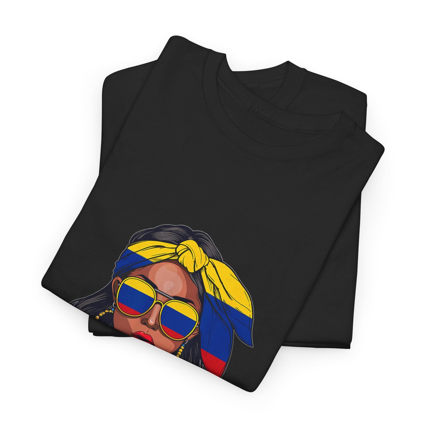 Colombian Girl Design Tee, Camiseta Colombian Girl, T-shirt Colombian, Moda Colombiana