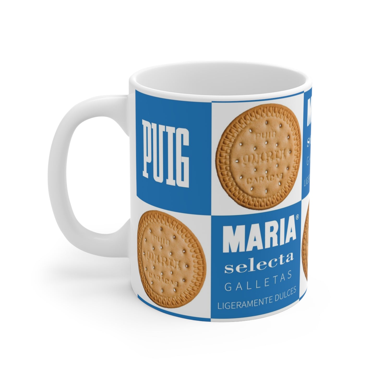 Maria Cookie 11oz Mug, Retro Biscuit Design, Cute Coffee Cup, Snack Lover Gift, Kitchen Decor, Taza Venezuela